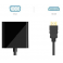 Cabo adaptador HDMI Macho a VGA Fêmea preto 20cm