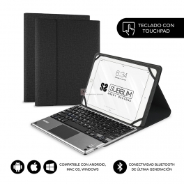 Capa Teclado KEYTAB PRO Bluetooth 10,1″ Touchpad Preta - Subblim