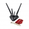 Placa de Rede PCI-E 802.11ac Wireless-AC1900 com Duas Bandas Asus